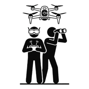FPV dronu pilotēšanas kurss Latvijā - pilots ar DJI Goggles lidojuma laikā