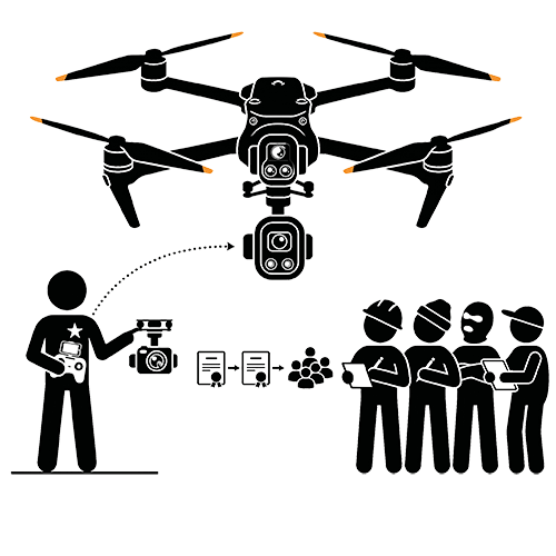 Profesionālo DJI dronu demonstrācija uzņēmumiem - prosumer klases drona iespējas klātienē DronuAkademija.lv